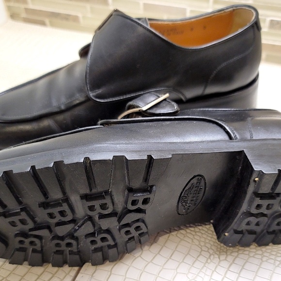 Very Rare New Never Used Hand Made Italian Black Leather Dress Monk Strap - Picture 5 of 14